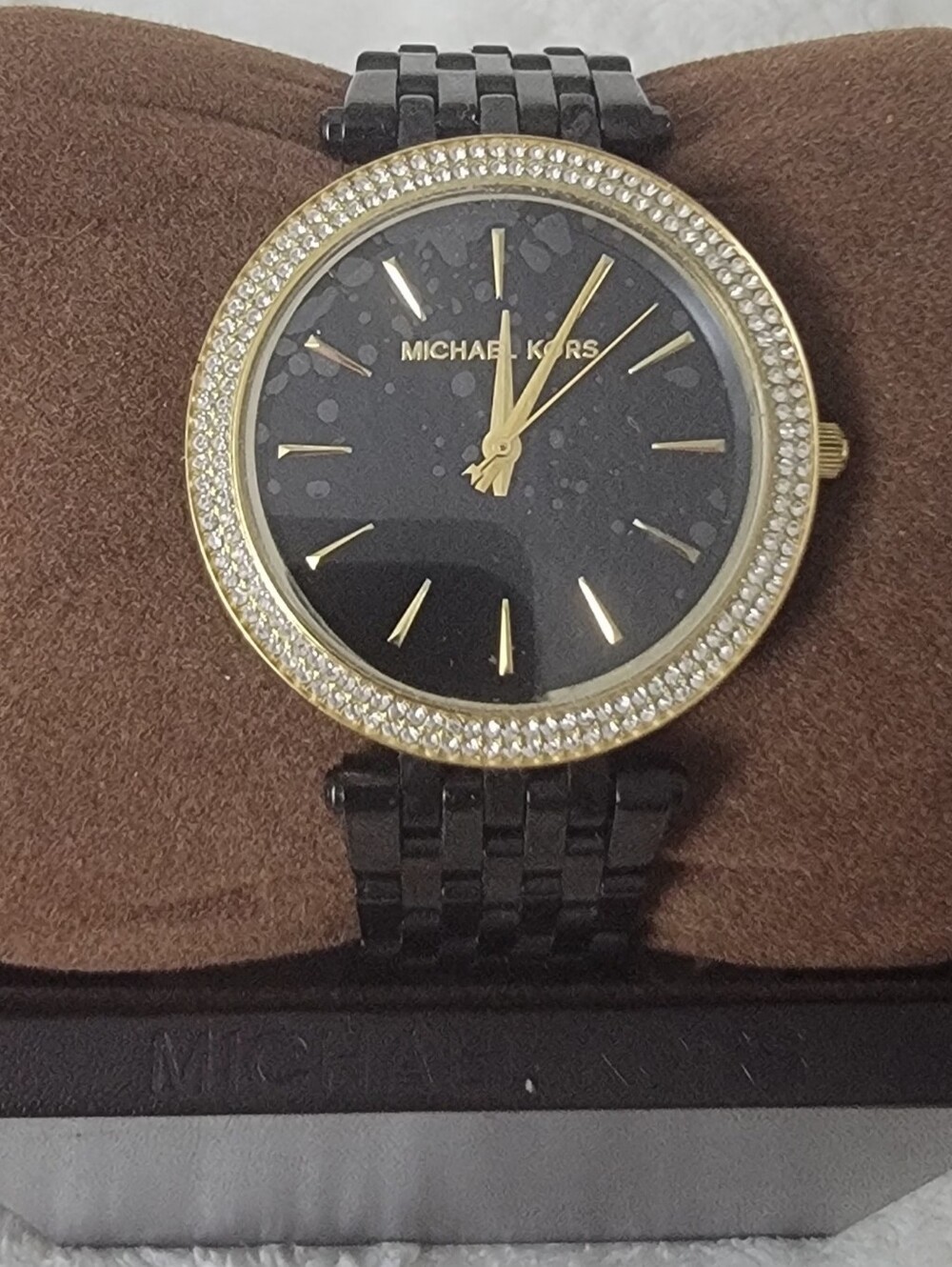 MICHAEL KORS DARCI QUARTZ BLACK + GOLD TONE WOMEN'S WATCH 39MM (MK3322)